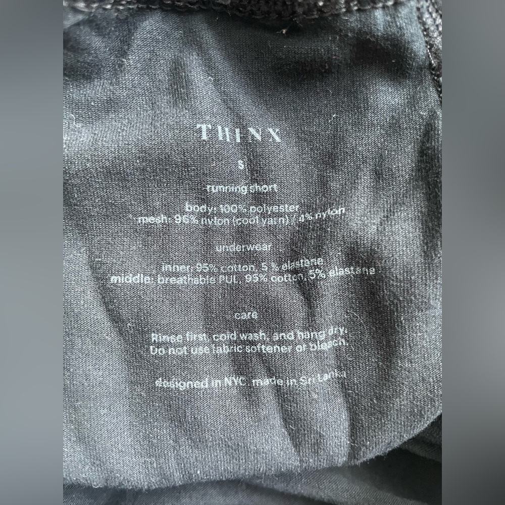 Thinx Women Black Athletics Sports Shorts Small - Picture 5 of 5